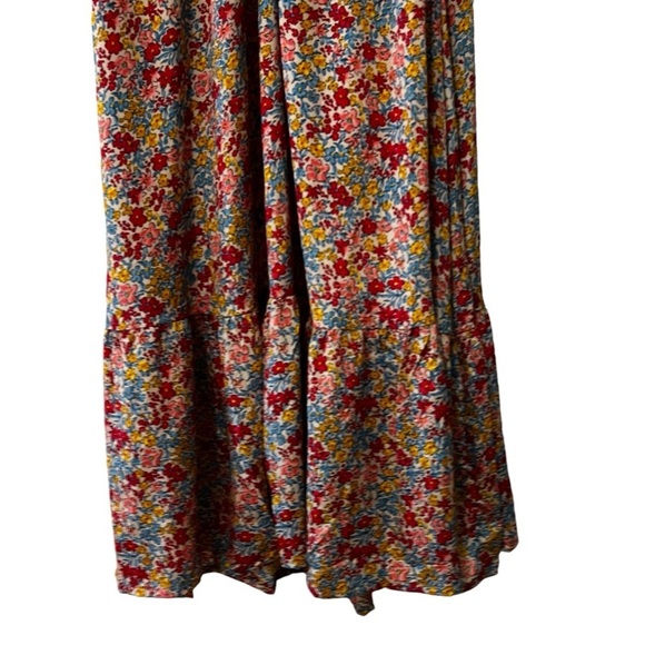 Gold & Silver Paris Ditzy Floral  Flutter Sleeves Smocked Waist Coquette 12 - Picture 4 of 15